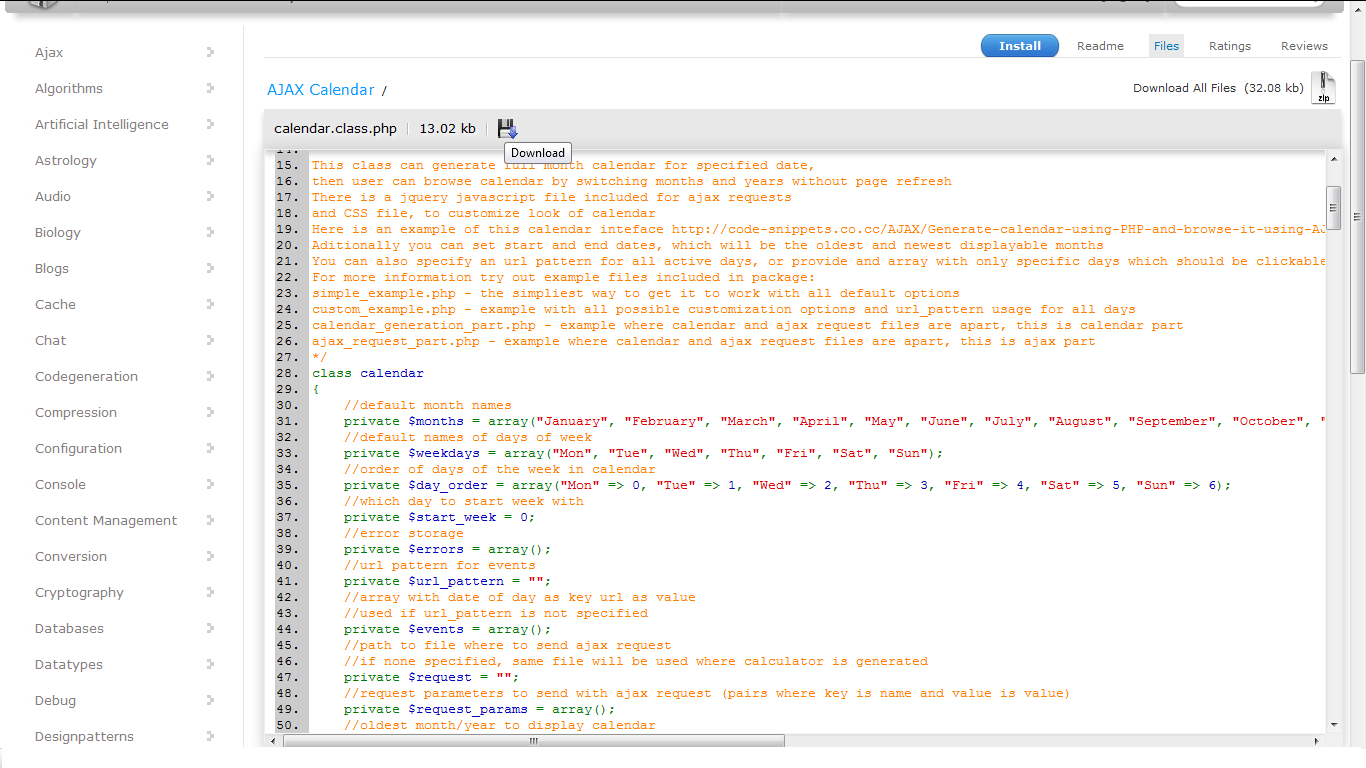 Classes Filecode