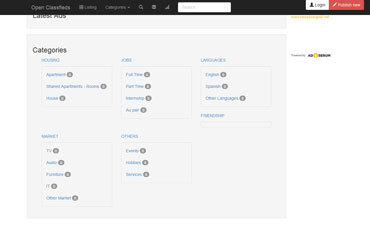 Webuzo for OpenClassifieds 2.1.8 full Webuzo for OpenClassifieds full screenshot