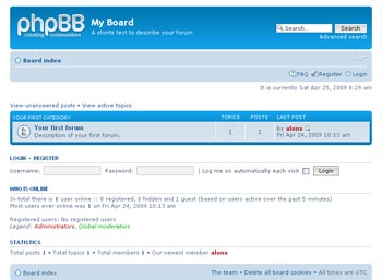 Webuzo for phpBB 3.0.12 full Webuzo for phpBB full screenshot