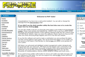 Webuzo for PHP-Nuke 8.2.4 full Webuzo for PHP-Nuke full screenshot