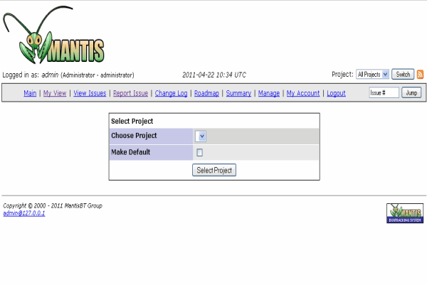 screenshot-Mantis Bug Tracker