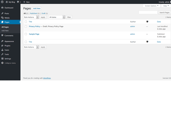 screenshot-WordPress 5.0