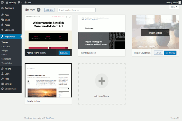 screenshot-WordPress 5.4