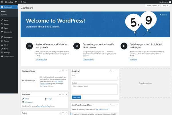 screenshot-WordPress 5.9