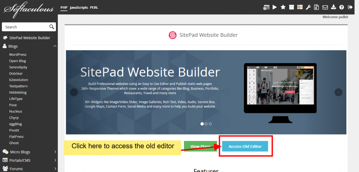 Access SitePad
