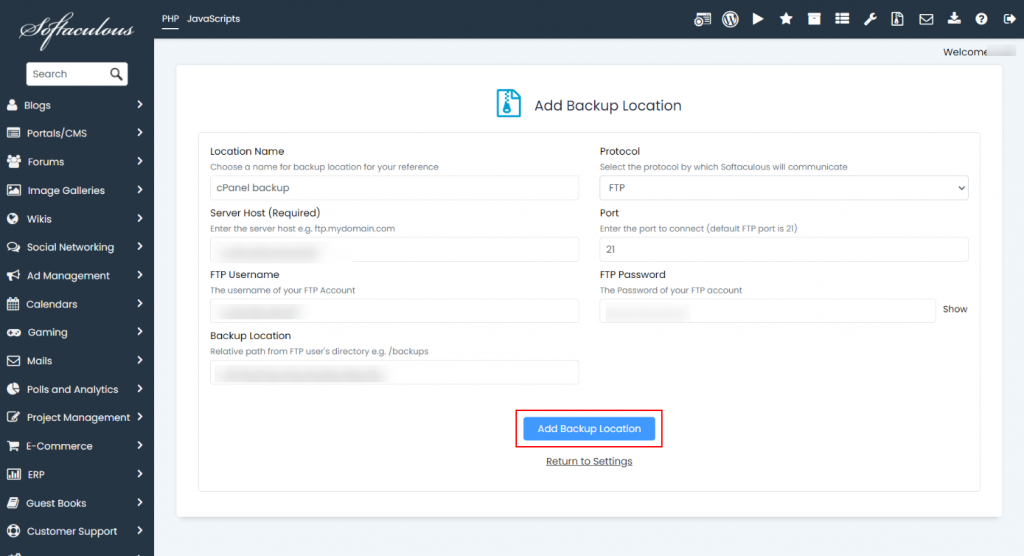 Backup On Remote Server