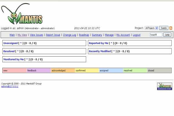 screenshot-Mantis Bug Tracker