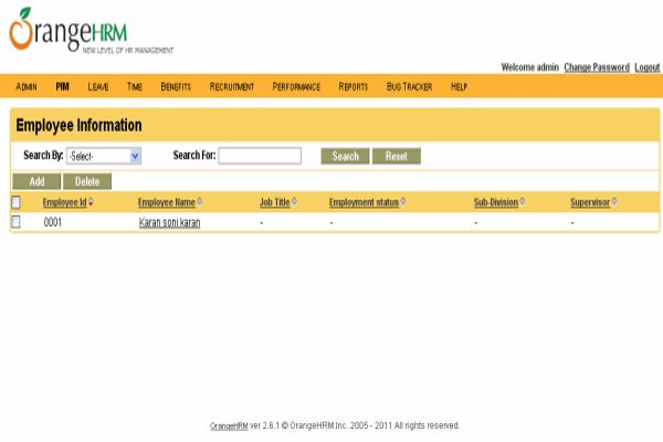 screenshot-OrangeHRM