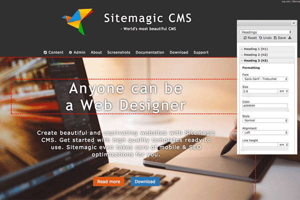 screenshot-Sitemagic CMS