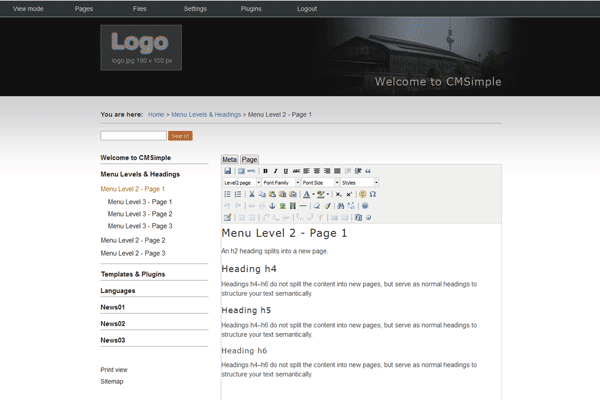 screenshot-CMSimple