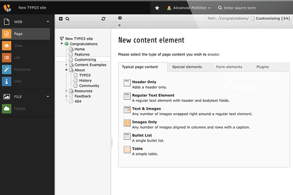screenshot-TYPO3 12