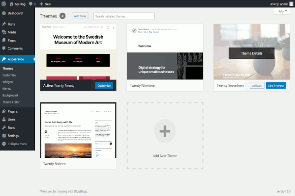 screenshot-WordPress 5.3