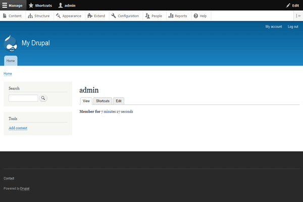 screenshot-Drupal Core 8