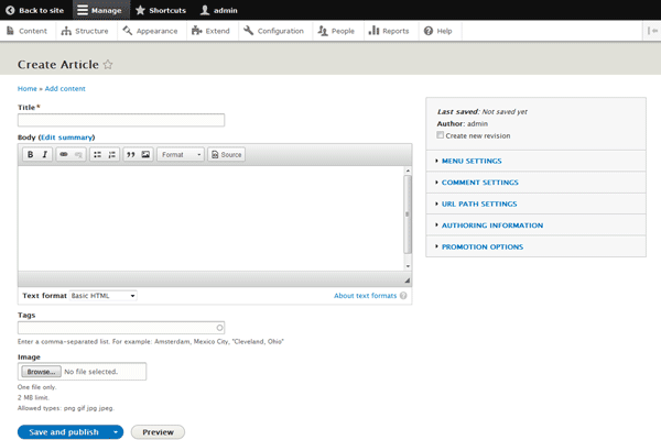 screenshot-Drupal Core 8
