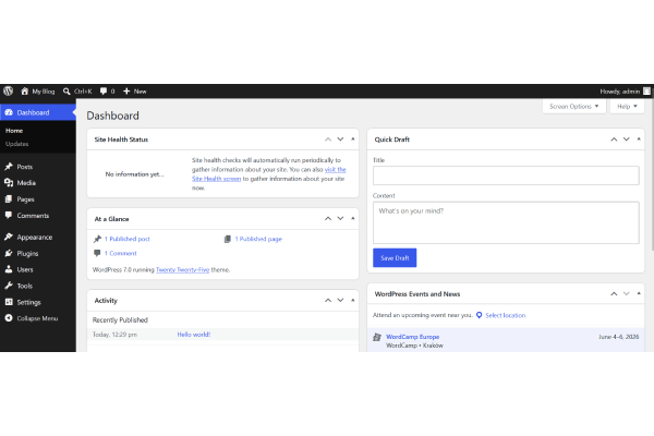 screenshot-WordPress 7.0