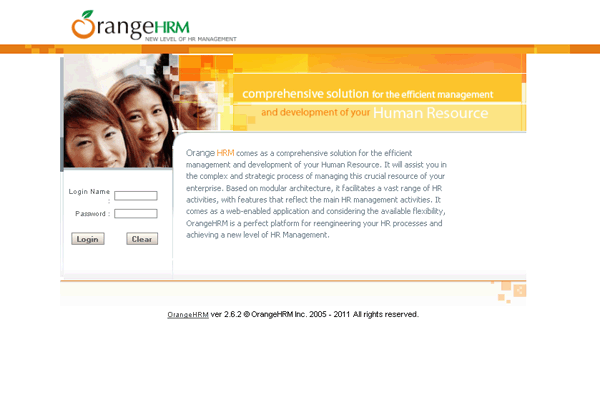 screenshot-OrangeHRM