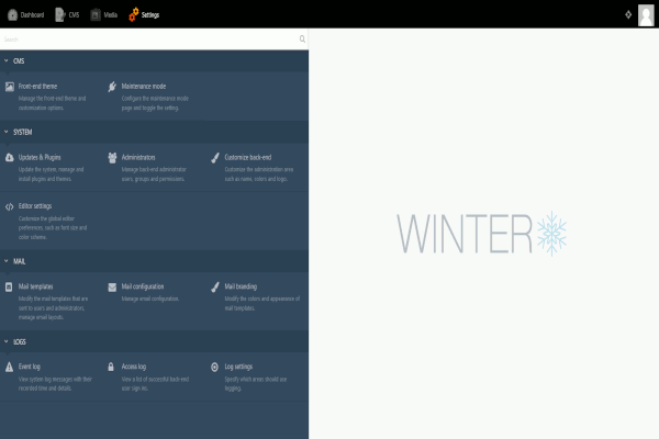 screenshot-WinterCMS